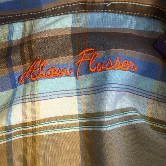 Alan Flusser Plaid Long Sleeve Shirt - Size XXL - Picture 5 of 10